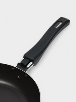 Сковорода Consul, d=20 см, пластиковая ручка, стеклянная крышка, антипригарное покрытие, алюминий, чёрная