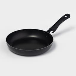 Сковорода Consul, d=22 см, пластиковая ручка, стеклянная крышка, антипригарное покрытие, алюминий, чёрная