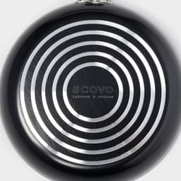 Сковорода Consul, d=22 см, пластиковая ручка, стеклянная крышка, антипригарное покрытие, алюминий, чёрная