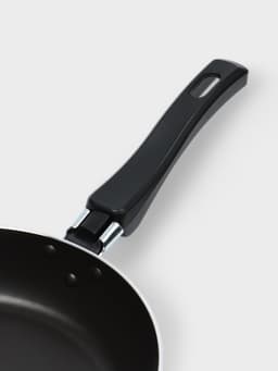 Сковорода Consul, d=22 см, пластиковая ручка, стеклянная крышка, антипригарное покрытие, алюминий, чёрная
