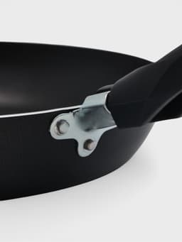 Сковорода Consul, d=24 см, пластиковая ручка, стеклянная крышка, антипригарное покрытие, алюминий, чёрная