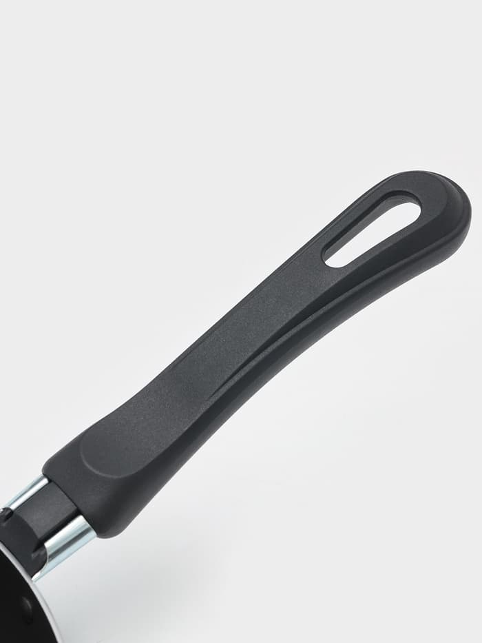 Сковорода Consul, d=24 см, пластиковая ручка, стеклянная крышка, антипригарное покрытие, алюминий, чёрная