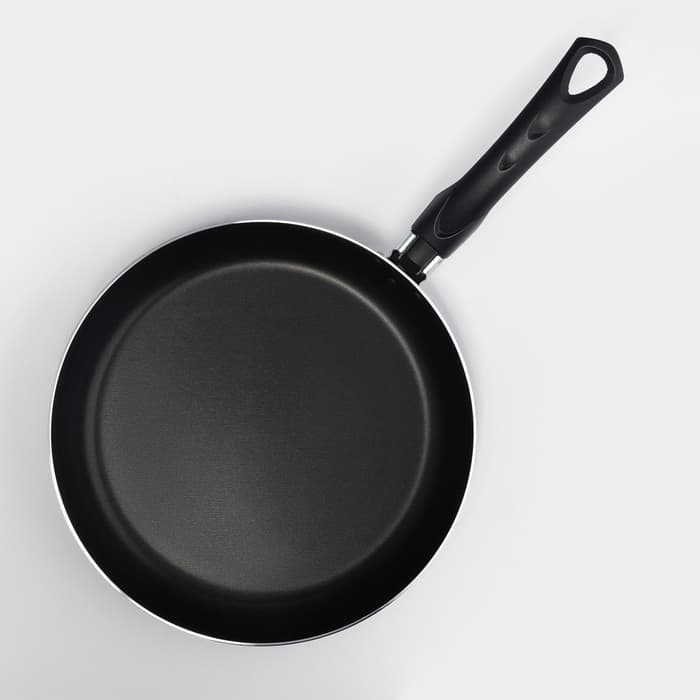 Сковорода Consul, d=26 см, пластиковая ручка, стеклянная крышка, антипригарное покрытие, алюминий, чёрная