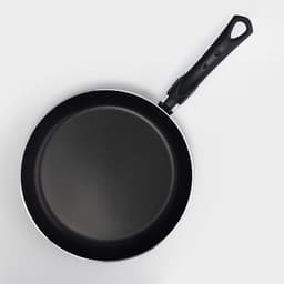 Сковорода Consul, d=26 см, пластиковая ручка, стеклянная крышка, антипригарное покрытие, алюминий, чёрная