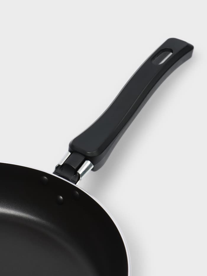 Сковорода Consul, d=26 см, пластиковая ручка, стеклянная крышка, антипригарное покрытие, алюминий, чёрная