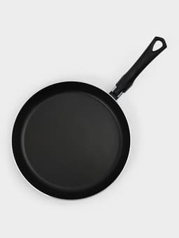 Сковорода Consul, d=28 см, пластиковая ручка, стеклянная крышка, антипригарное покрытие, алюминий, чёрная