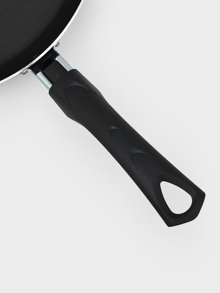 Сковорода Consul, d=28 см, пластиковая ручка, стеклянная крышка, антипригарное покрытие, алюминий, чёрная