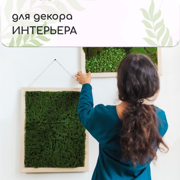 Декоративная панель, 90×40 см, «Мох», Greengo