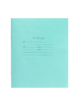Тетрадь 12 листов в клетку «Зелёная обложка», плотность 60 г/м²