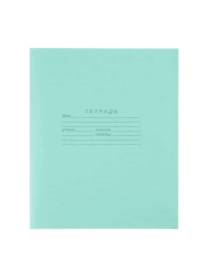 Тетрадь 12 листов в линейку «Зелёная обложка», плотность 60 г/м²