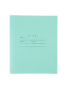 Тетрадь 12 листов в линейку «Зелёная обложка», плотность 60 г/м²