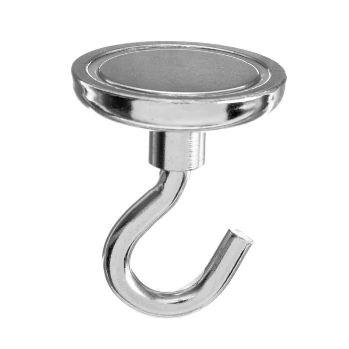 Магнит неодимовый Cartage с крючком для авто, d=36 мм сцепление 18 кг