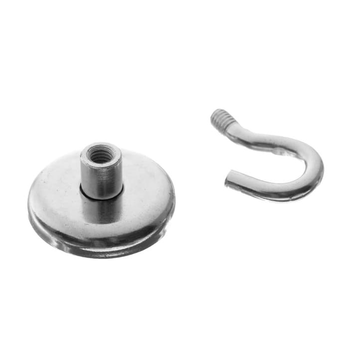 Магнит неодимовый Cartage с крючком для авто, d=36 мм сцепление 18 кг