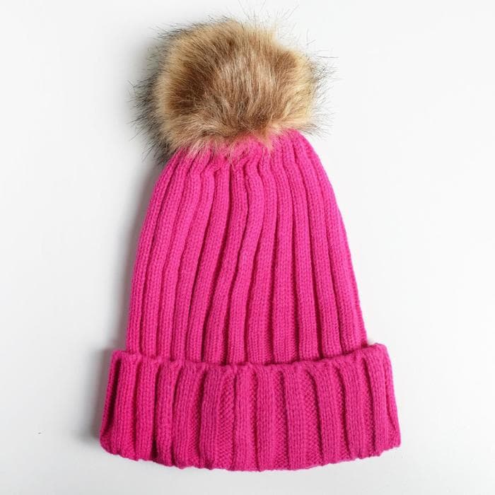 Шапка розовая Avocato, с помпоном
