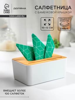 Салфетница Доляна «Мягкость», 19×13 см, пластик