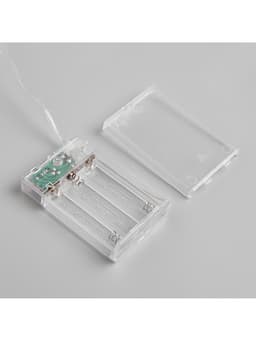 Гирлянда «Нить» 5 м, роса, IP20, медная нить, 50 LED, мерцание всех светодиодов, от батареек АА×3, свечение тёплое белое