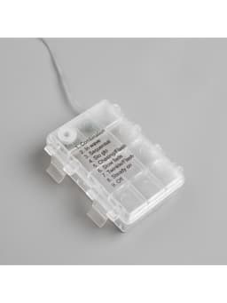 Гирлянда «Нить» 5 м, роса, IP65, серебристая нить, 50 LED, 8 режимов, от батареек АА×3, свечение белое