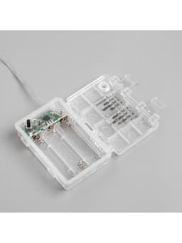 Гирлянда «Нить» 5 м, роса, IP65, серебристая нить, 50 LED, 8 режимов, от батареек АА×3, свечение белое