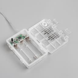 Гирлянда «Нить» 5 м, роса, IP65, серебристая нить, 50 LED, 8 режимов, от батареек АА×3, свечение тёплое белое