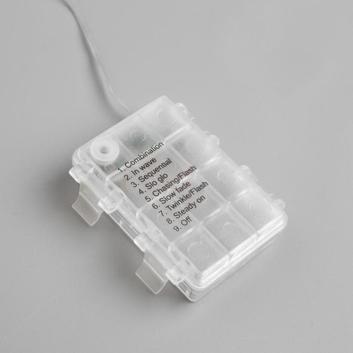 Гирлянда «Нить» 5 м, роса, IP65, серебристая нить, 50 LED, 8 режимов, от батареек АА×3, свечение тёплое белое