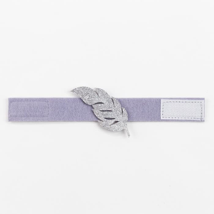 Кольцо для салфетки «Доляна» Silver feather, 4.8×6.5 см, фетр