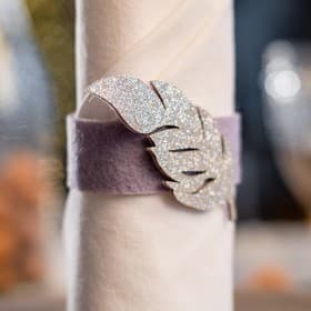 Кольцо для салфетки «Доляна» Silver feather, 4.8×6.5 см, фетр