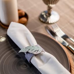 Кольцо для салфетки «Доляна» Silver feather, 4.8×6.5 см, фетр