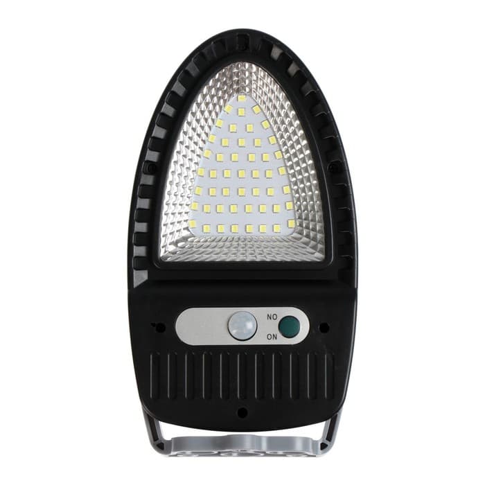 Садовый светильник, уличный, на солнечной батарее, 49 LED, с датчиком движения, накладной, свечение белое