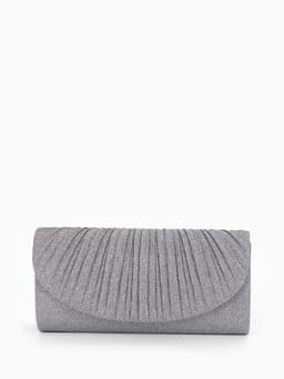 Сумка женская на магните, серебристая