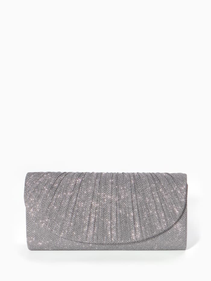 Сумка женская на магните, серебристая