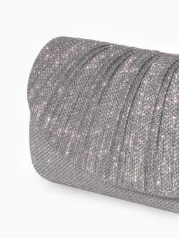 Сумка женская на магните, серебристая