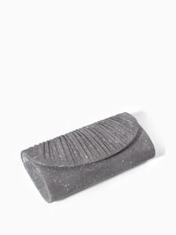 Сумка женская на магните, серебристая