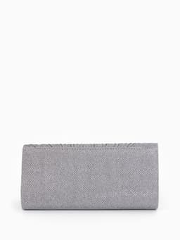 Сумка женская на магните, серебристая