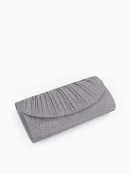 Сумка женская на магните, серебристая