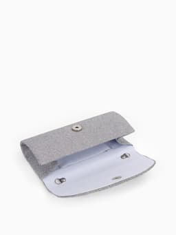 Сумка женская на магните, серебристая