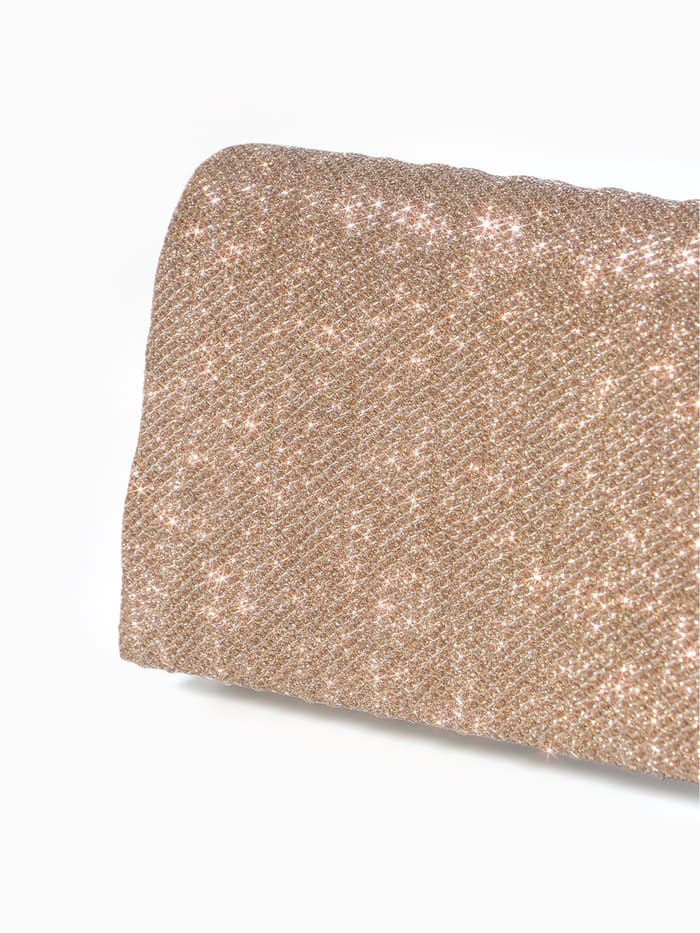 Сумка-клатч женская вечерняя на магните, на длинной цепочке, блестящая, золотистая