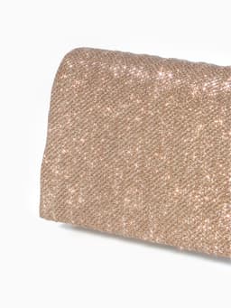 Сумка-клатч женская вечерняя на магните, на длинной цепочке, блестящая, золотистая