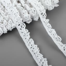 Тесьма вязаная, на резинке, 12 мм, 9±0.5 м, белая