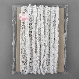 Тесьма вязаная, на резинке, 12 мм, 9±0.5 м, белая