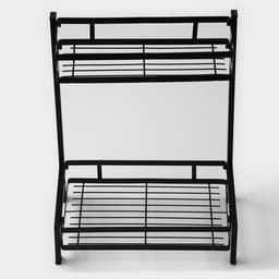 Полка для кухни 2-х ярусная Доляна, 33.5×20.5×39 см, чёрная