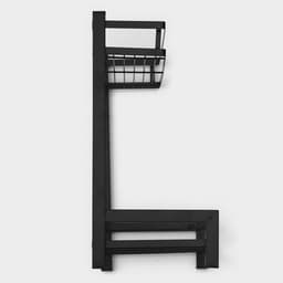 Полка для кухни 2-х ярусная Доляна, 33.5×20.5×39 см, чёрная