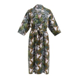 Комплект женский (халат, комбинация) KAFTAN, размер 40-42, зелёный, розовый