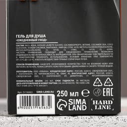 Гель для душа мужской «С 23 Февраля», 250 мл, пряный аромат, HARD LINE