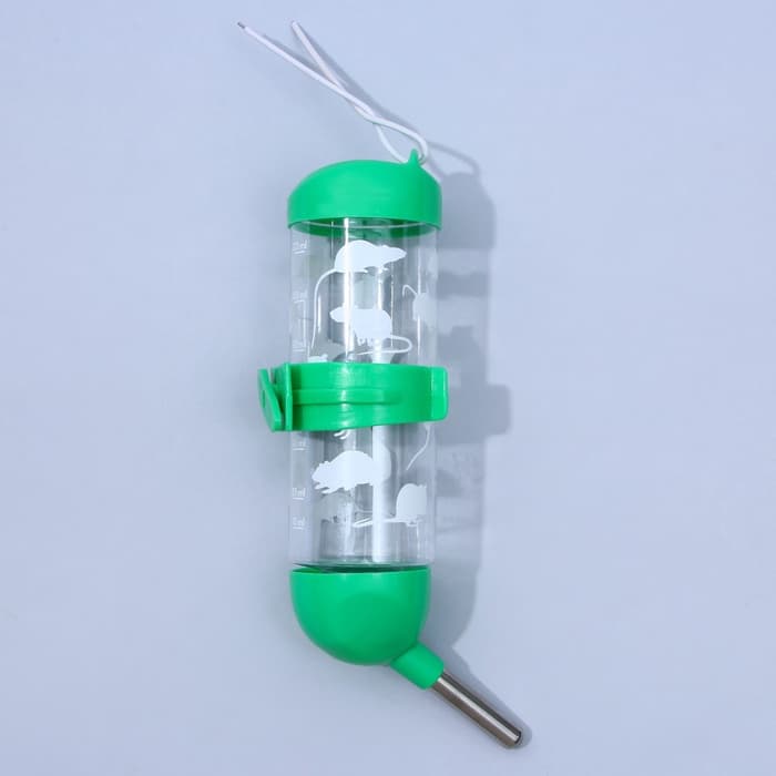 Поилка для грызунов 125 мл, 12.5×4.5 см, МИКС