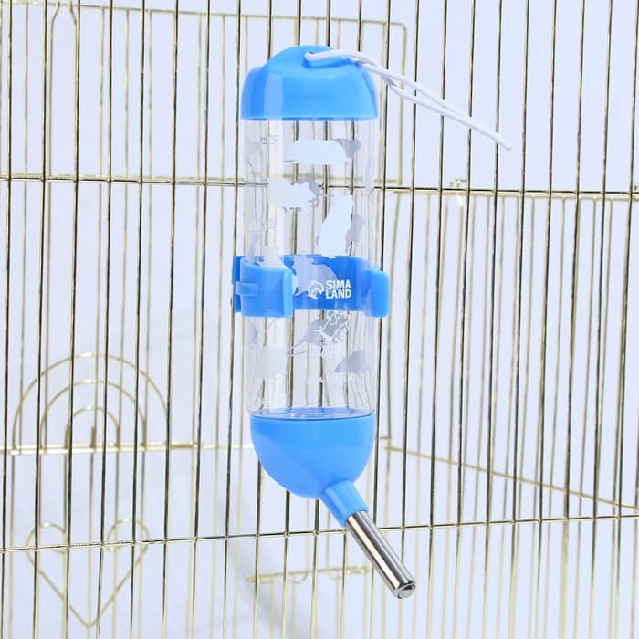 Поилка для грызунов 125 мл, 12.5×4.5 см, МИКС