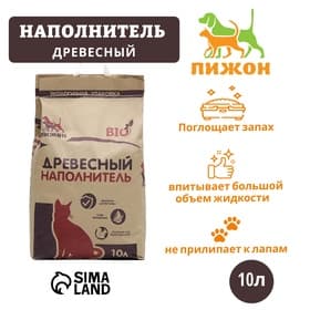 Наполнитель древесный «Пижон», Bio, 10 л