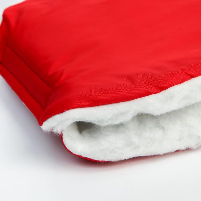 Варежки-муфты на ручку коляски, 2 шт., красные