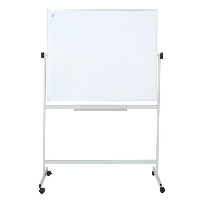 Доска двусторонняя, магнитно-маркерная/меловая, 100×120 см, в алюминиевой рамке, с полочкой