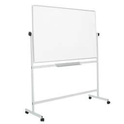 Доска двусторонняя, магнитно-маркерная/меловая, 100×150 см, поворотная на мобильном стенде, в алюминиевой рамке, с полочкой