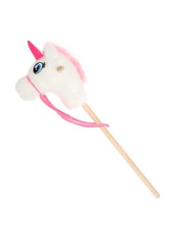 Мягкая игрушка ZABIAKA «Единорог-скакун», на палке, МИКС